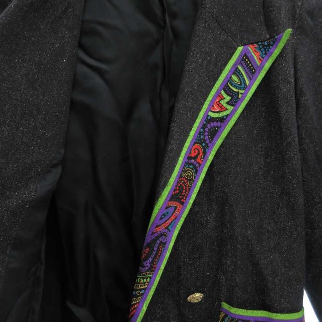 【中古】レオナール LEONARD ファッション FASHION シルク テーラードジャケット ダブルブレスト 2B 総裏地 13AR_5