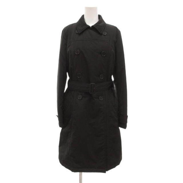 【中古】ポールスミス ブラック Paul Smith BLACK ステンカラーコート ダブルボタン ベルト 42 黒 ブラック /JS
