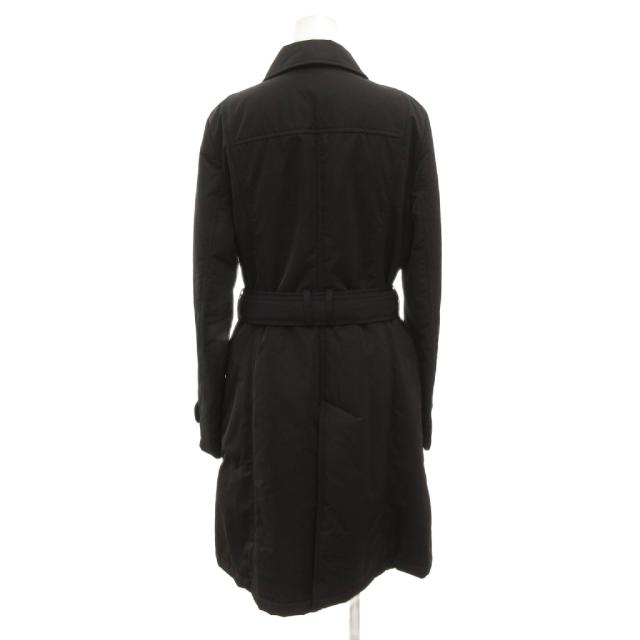 【中古】ポールスミス ブラック Paul Smith BLACK ステンカラーコート ダブルボタン ベルト 42 黒 ブラック /JS