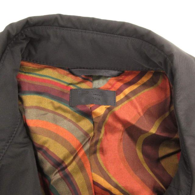 【中古】ポールスミス ブラック Paul Smith BLACK ステンカラーコート ダブルボタン ベルト 42 黒 ブラック /JS