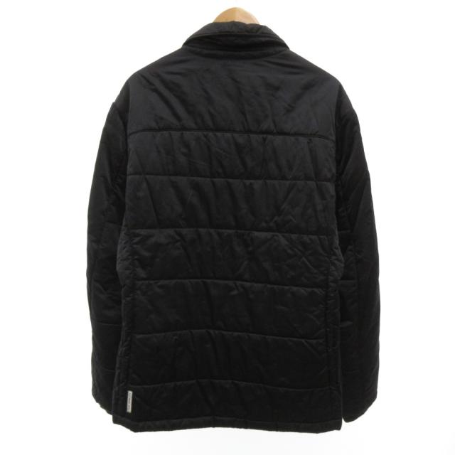【中古】アルマーニ ジーンズ ARMANI JEANS キルティングジャケット ブルゾン 52 中綿 ジップアップ ブラック /JS_1