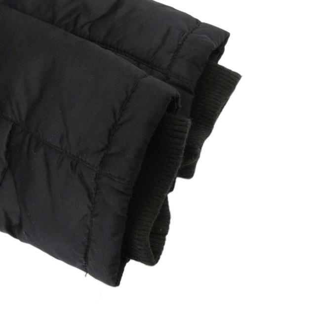 【中古】アルマーニ ジーンズ ARMANI JEANS キルティングジャケット ブルゾン 52 中綿 ジップアップ ブラック /JS_3
