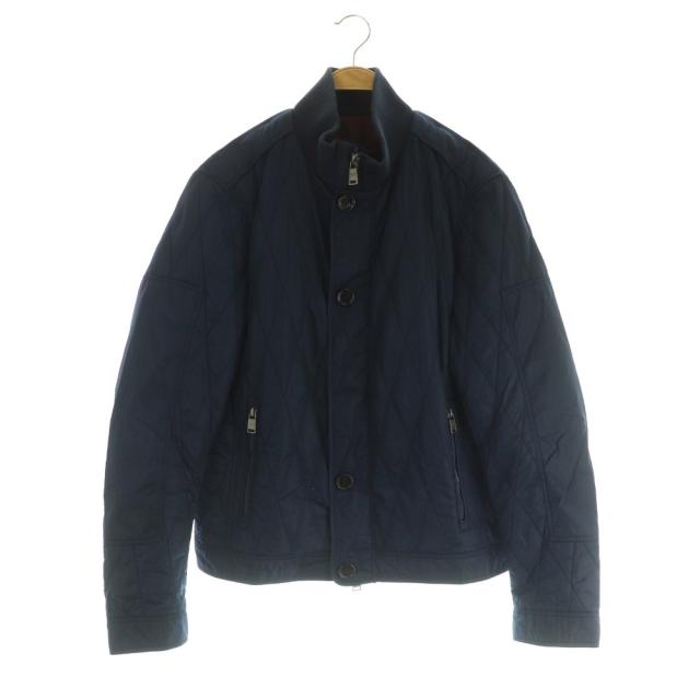 【中古】ヒューゴボス HUGO BOSS 中綿ブルゾン ボンバージャケット ジャンパー 48 紺 ネイビー