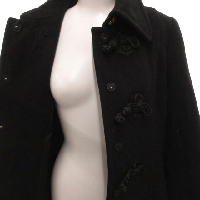 中古】ロイスクレヨン ロングコート カシミヤ混 ラビットファー切替