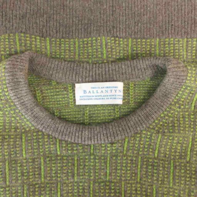 【中古】バランタイン BALLANTYNE ニット セーター コットン 長袖 48 緑 グリーン /FF ■GY58 メンズ