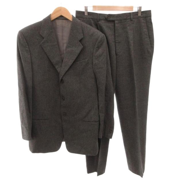 【中古】アルマーニ コレツィオーニ セットアップ スーツ ジャケット パンツ ウール カシミヤ混 48 グレー