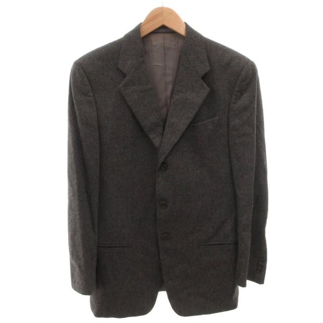 【中古】アルマーニ コレツィオーニ セットアップ スーツ ジャケット パンツ ウール カシミヤ混 48 グレー_1