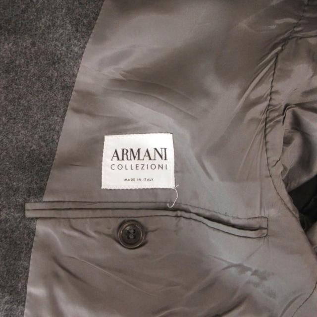 【中古】アルマーニ コレツィオーニ セットアップ スーツ ジャケット パンツ ウール カシミヤ混 48 グレー_7