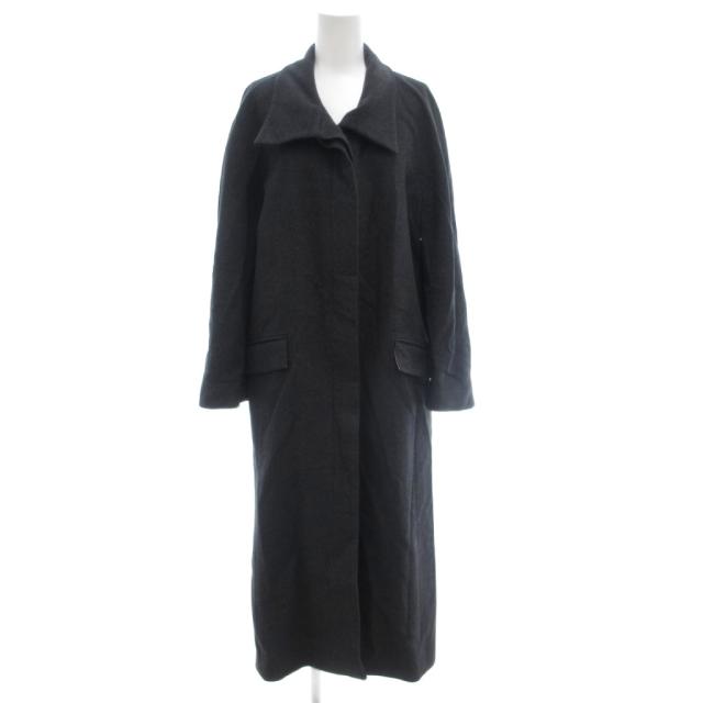 【中古】ベレッツァ ブティック BELLEZZA BOUTIQU カシミヤ ロングコート ステンカラー風 比翼 イタリア製 40