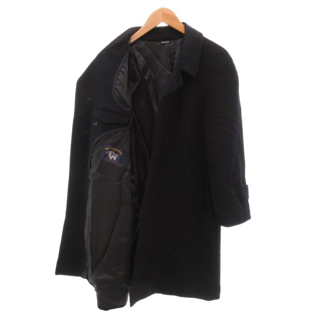 【中古】フィールドハウス Field House ステンカラーコート バルマカーン カシミヤ ラグラン 比翼 S 紺 ネイビー_2