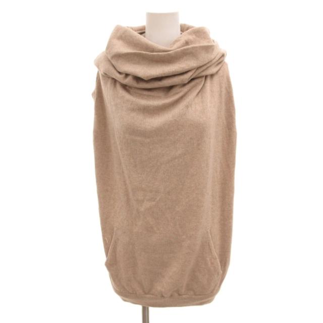 【中古】ノーブランド ニット チュニック カシミヤ ノースリーブ L ピンク /JS ■GY60 レディース