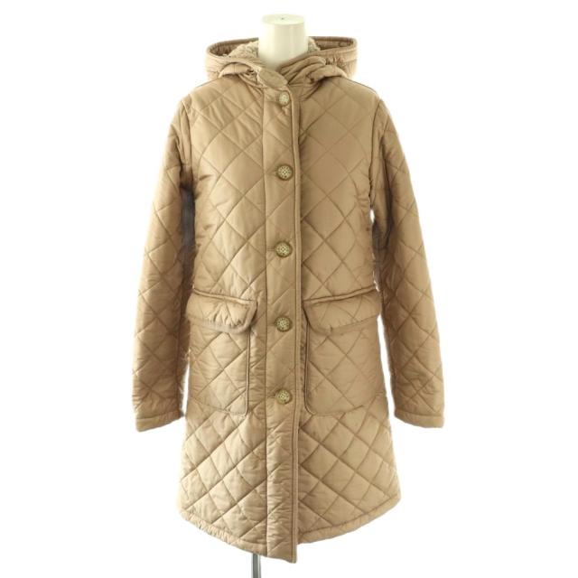 【中古】マッキントッシュ MACKINTOSH キルティングコート アウター 中綿 フード 34 ベージュ /CX ■GY60 レディース