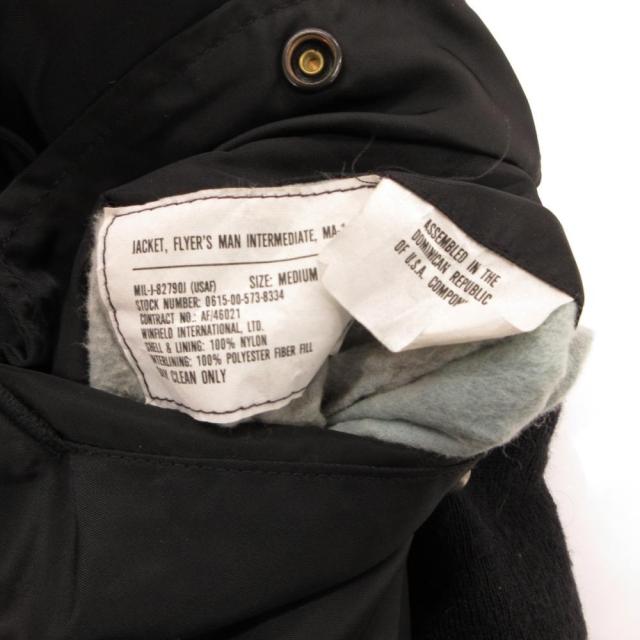 【中古】USAF 空軍 Winfield社 80-90s ヴィンテージ MA-1 ボンバージャケット ブルゾン タロンジップ リバーシブル_5