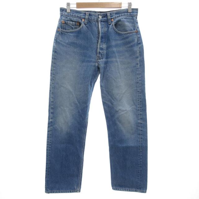 【中古】リーバイス Levi's 501 デニムパンツ ジーンズ ストレート ボタンフライ USA製 ボタン裏524 W33 L32