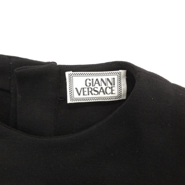 【中古】ジャンニヴェルサーチ ヴェルサーチェ GIANNI VERSACE チュニック カットワンピース 長袖 メルトン_4