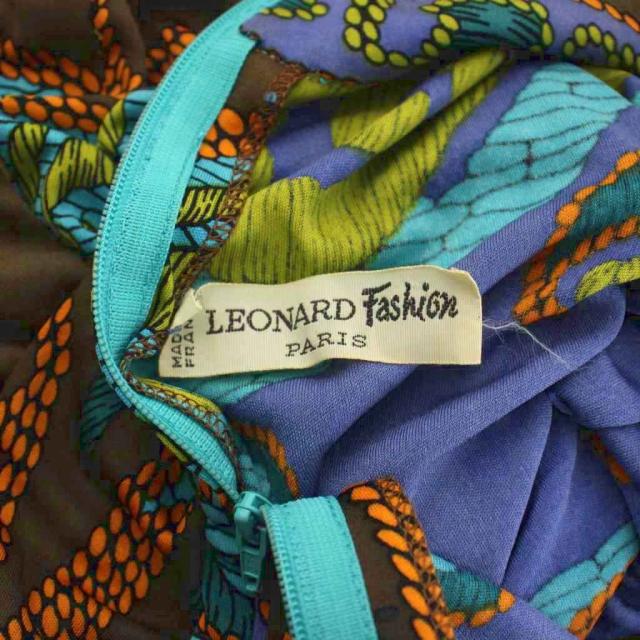 【中古】レオナール LEONARD チュニック カットソー 3 マルチカラー 長袖 ハイネック 総柄 /GG ■ECC001 レディース_5