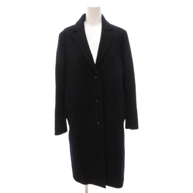 【中古】OFFCINE GENERALE チェスターコート ジャケット ウール ロング 40 紺 ネイビー /FF ■ECC001 レディース