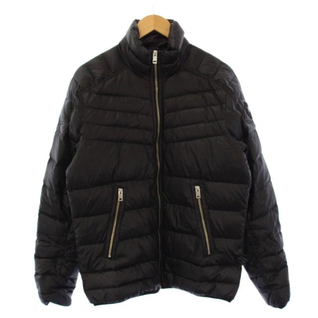 【中古】ディーゼル DIESEL ダウンジャケット ジップアップ ハイネック ナイロン L 黒 /BM ■ECD001 メンズ