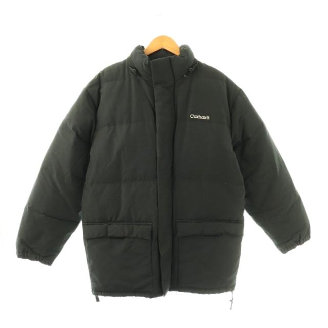 【中古】カーハート carhartt ダウンジャケット アウター ロゴ刺繍 XL ブラック /CX ■ECD001 メンズ