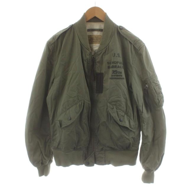 【中古】アヴィレックス AVIREX 飛翔上衣 上衣 ロゴタイプ L カーキ 6192000 /AN76 ■ECD001 メンズ