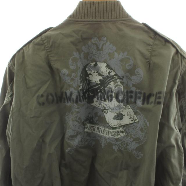 【中古】アヴィレックス AVIREX 飛翔上衣 上衣 ロゴタイプ L カーキ 6192000 /AN76 ■ECD001 メンズ