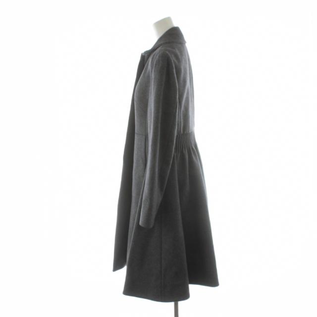 【中古】ロシャス ROCHAS コート ロング丈 ウール シルク 絹 アウター 40 グレー CORCCA0160 /AN47 ■ECD001_1