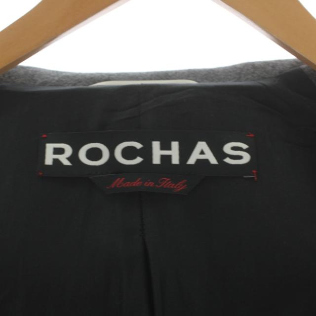 【中古】ロシャス ROCHAS コート ロング丈 ウール シルク 絹 アウター 40 グレー CORCCA0160 /AN47 ■ECD001_3