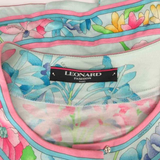 【中古】レオナール LEONARD チュニック シャツ 半袖 花柄 M 水色 ライトブルー /FF ■ECD001_5