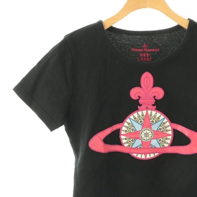 【中古】ヴィヴィアンウエストウッドレッドレーベル Tシャツ カットソー 半袖 2 ブラック_2