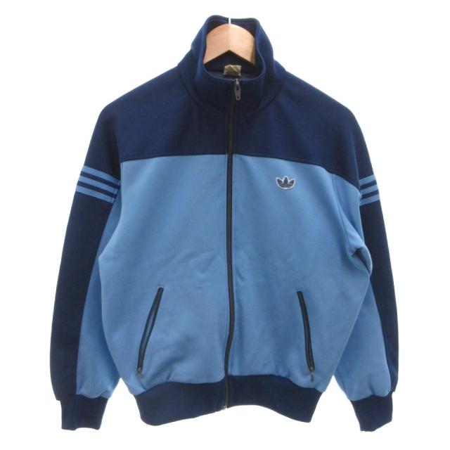 【中古】アディダス adidas セットアップ ジャージ ライン ジャケット パンツ イージー 3 青 ブルー /FF ■ECD002_1