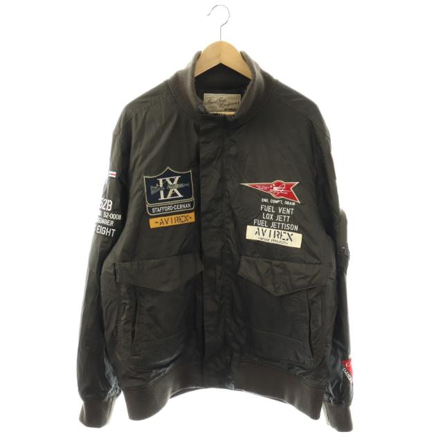 【中古】アヴィレックス AVIREX フライトジャケット 2XL 黒 ブラック /SS ■OS ■ECD002 メンズ