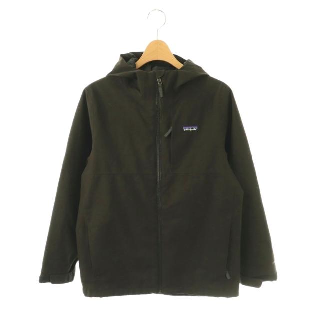 【中古】パタゴニア Patagonia ジャケット 上着 L 黒 ブラック フード付き 長袖 ロゴ/GP ■ECD002 メンズ