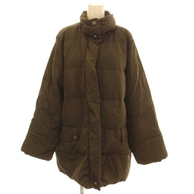 【中古】マックスマーラ ウィークエンドライン MAX MARA WEEKEND LINE 中綿コート 42 ブラウン スタンドカラー 長袖