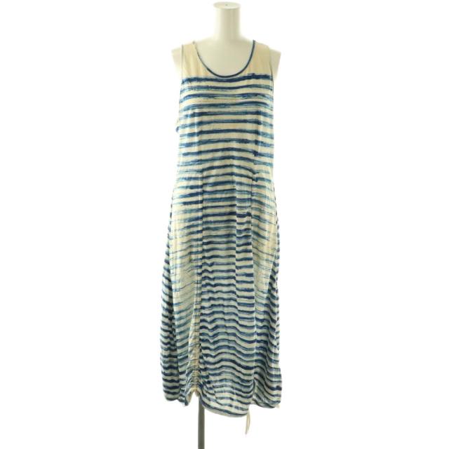 【中古】ジャンポールゴルチエ Jean Paul GAULTIER ワンピース ノースリーブ ボーダー L ブルー アイボリー /ES