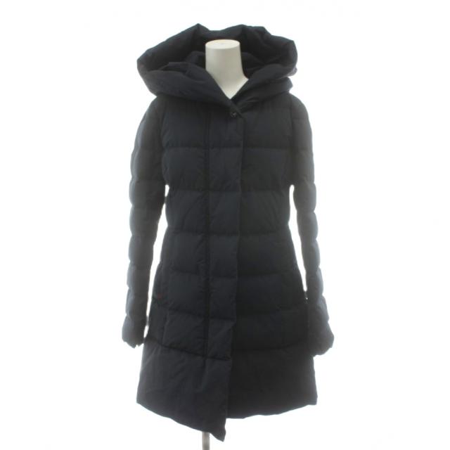 【中古】ウールリッチ WOOLRICH ダウンコート ロング丈 フード アウター M 紺 ネイビー /AN25 ■ECD002 レディース