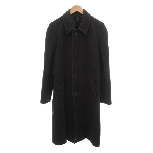 【中古】ブルックスブラザーズ BROOKS BROTHERS 美品 ステンカラーコート ロング丈 ウール 40R 黒 ブラック /SJ