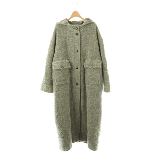 【中古】エンポリオアルマーニ EMPORIO ARMANI コート ロング フード 0 グレー /HK ■ECE003 レディース