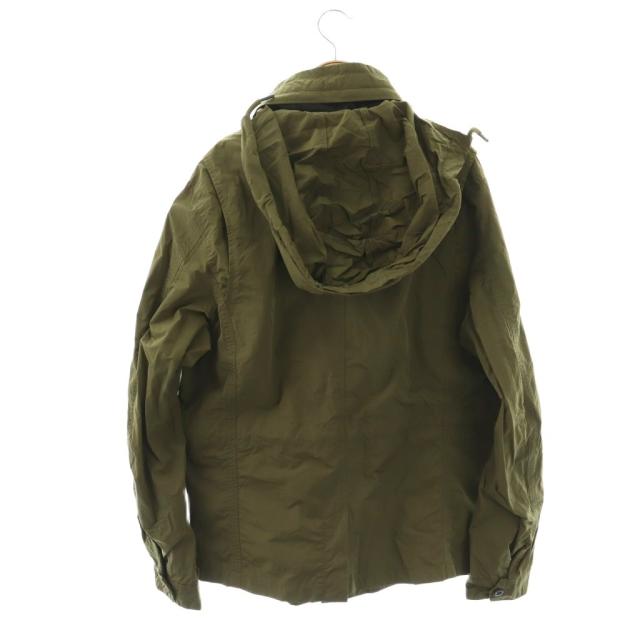 【中古】ディーゼル DIESEL ナイロンジャケット アウター フード ワンカラー ロゴ XL カーキ /BB ■ECE003 メンズ_1