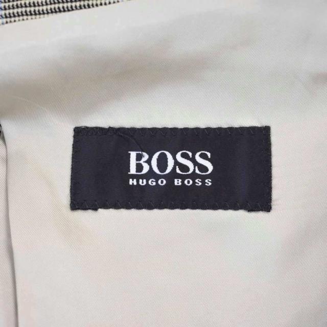 【中古】ヒューゴボス HUGO BOSS スーツ セットアップ テーラードジャケット パンツ スラックス チェック 52 茶_2