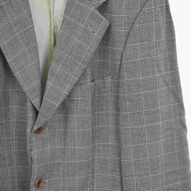 【中古】ヒューゴボス HUGO BOSS スーツ セットアップ テーラードジャケット パンツ スラックス チェック 52 茶_4