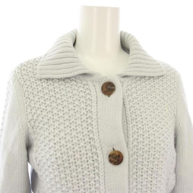 【中古】フォクシー FOXEY Toffee ニットジャケット カーディガン カシミヤ 長袖 38 水色 41956 ■ECA003 レディース_3