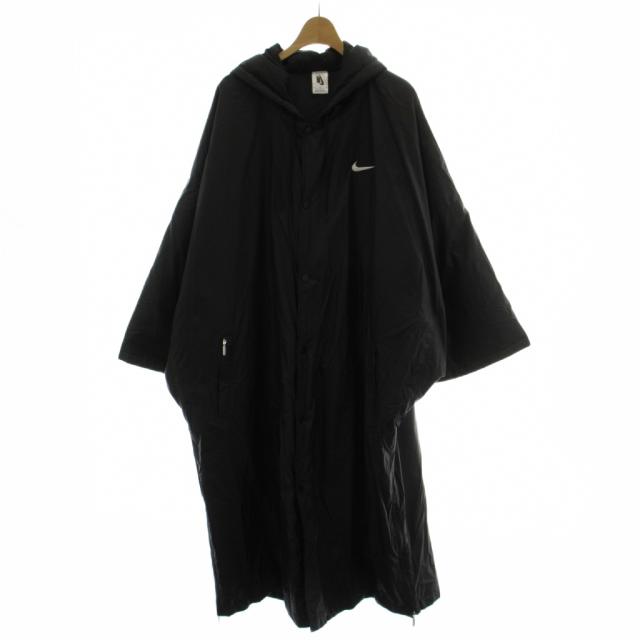 【中古】ナイキ NIKE × FEAR OF GOD フィアオブゴッド Nylon Parka ナイロンジャケット XL 黒 長袖 ドルマン