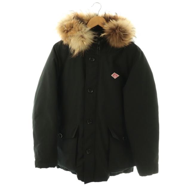 【中古】ダントン DANTON ダウンジャケット ジップアップ フード 38 ブラック /DO ■ECC003 レディース