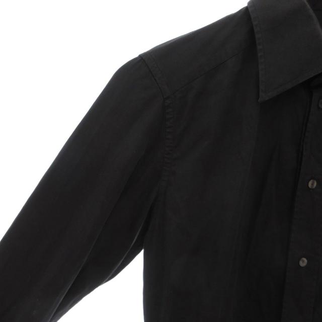 【中古】ドルチェ&ガッバーナ ドルガバ DOLCE&GABBANA GOLD シャツ コットン 長袖 37/14 2/1 黒 ブラック_3