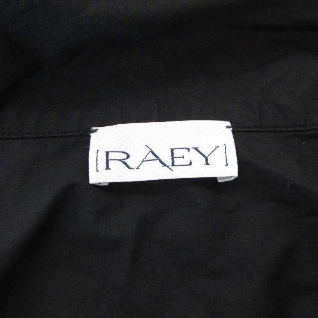 【中古】レイ RAEY 長袖シャツ ドロップショルダー コットン M 黒 ブラック 無地 襟付き /SX ■GY62 メンズ_4