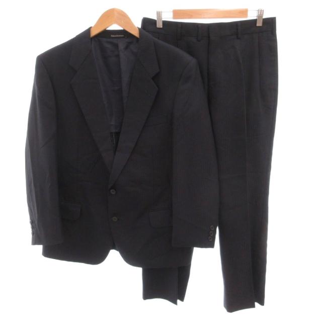 【中古】イヴサンローラン YVES SAINT LAURENT セットアップ スーツ シングル ジャケット パンツ ストライプ 98 紺