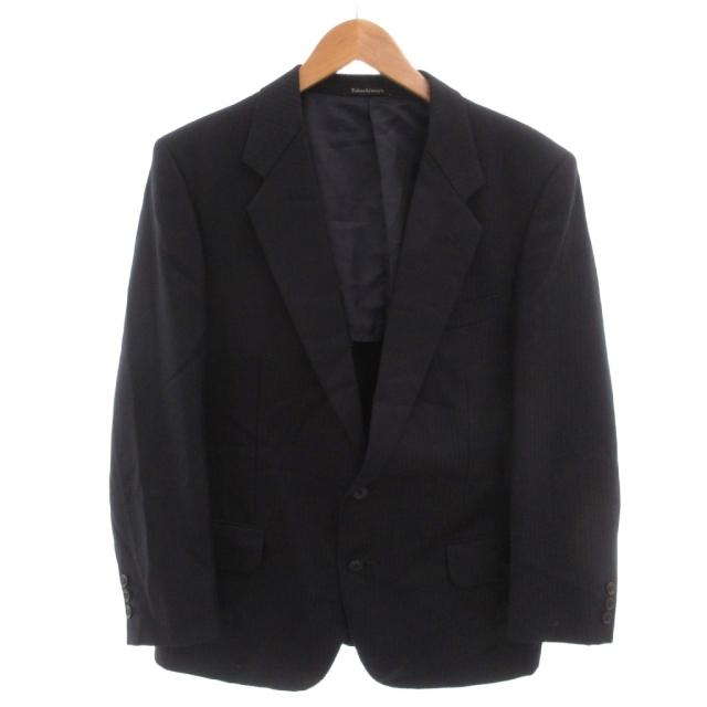 【中古】イヴサンローラン YVES SAINT LAURENT セットアップ スーツ シングル ジャケット パンツ ストライプ 98 紺_1