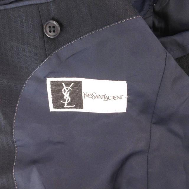 【中古】イヴサンローラン YVES SAINT LAURENT セットアップ スーツ シングル ジャケット パンツ ストライプ 98 紺_5