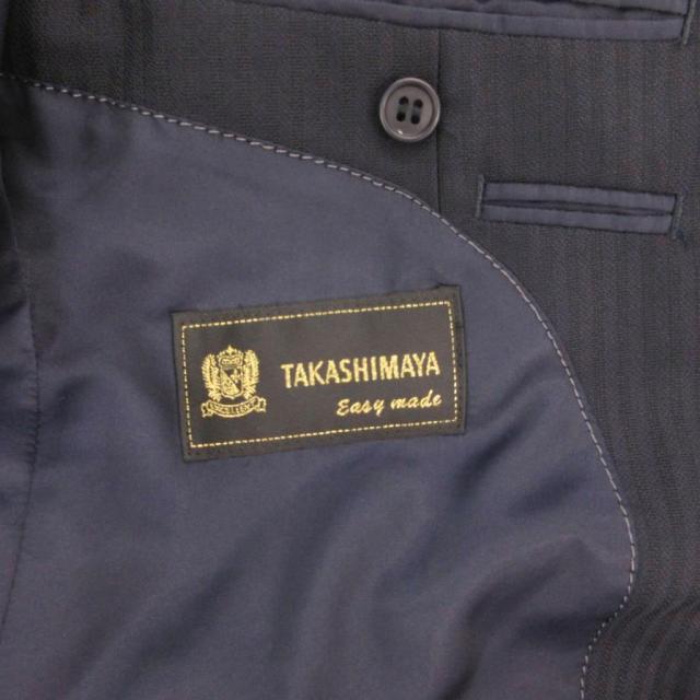 【中古】イヴサンローラン YVES SAINT LAURENT セットアップ スーツ シングル ジャケット パンツ ストライプ 98 紺_6