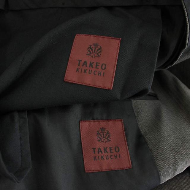 【中古】タケオキクチ TAKEO KIKUCHI スーツ テーラードジャケット シングル 2B スラックス パンツ ウール 2 3_6